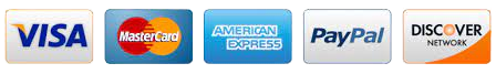 PayPal MasterCard Discover Visa American Express